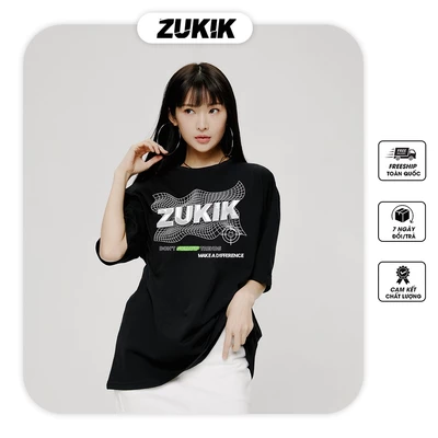 Áo thun tee phông nam nữ tay lỡ oversize form rộng ZUKIK - Wave
