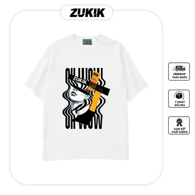 Áo thun tee phông nam nữ tay lỡ oversize form rộng ZUKIK - Oh Wow