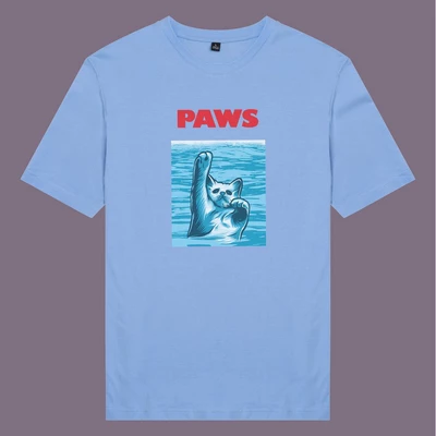 Áo thun ngắn tay unisex Chodole cho cả nam và nữ, chất liệu vải cotton in cotton in hình phim Cat Lover series - Paws