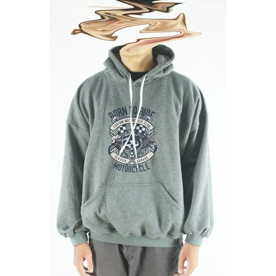 Áo hoodie unisex chodole chất liệu hoodie nỉ, đẹp form rộng cho cả nam và nữ in hình độc đáo Born To Ride Motorcycle