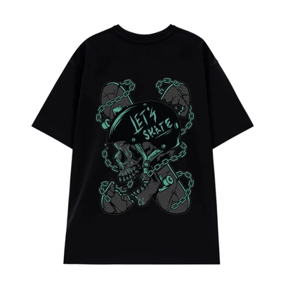 Áo Thun Space Sheeps - Let's Skate, Áo Phông Tay Lỡ Unisex Form Rộng