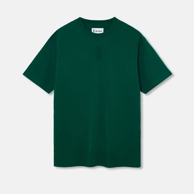 Eleven - Áo Thun In Nổi Chữ E | Màu Xanh Lá