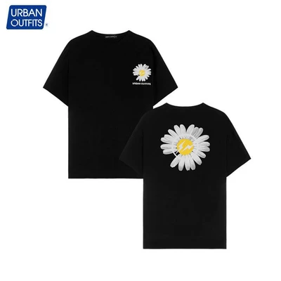 Áo Thun Nam Tay Lỡ Form Rộng URBAN OUTFITS Cổ Tròn Unisex Big Size 100kg In Hoa Cúc FLASH 100% Cotton URBAN OUTFIT ATO08