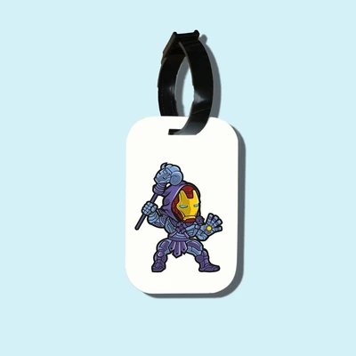 Thẻ hành lý chodole loại tag hành lý làm bằng gỗ ép cán nhựa cao cấp cho túi xách balo du lịch in hình Iron Skeletor