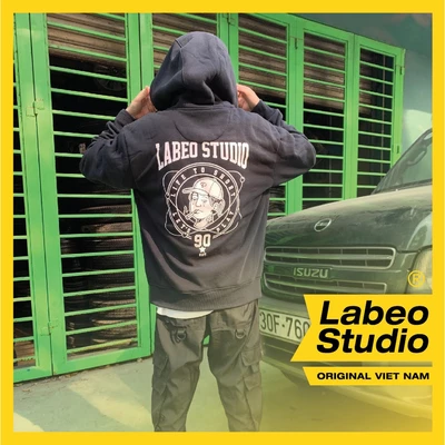 LB41 Áo hoodie và Áo nỉ Labeo space, dáng rộng, oversize nỉ bông ấm, dày dặn