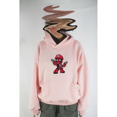 Áo khoác hoodie unisex cotton hình Super Heroes series - Mario Deadpool nhiều màu)
