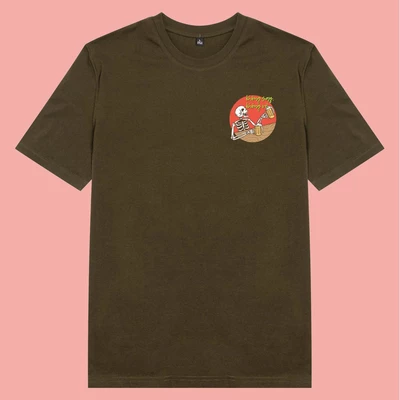 Áo thun tay ngắn unisex Chodole cho cả nam và nữ, chất liệu vải cotton in hình Không say không về