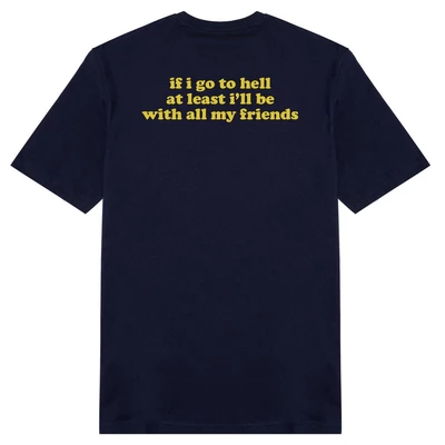 Áo thun tay ngắn unisex Chodole chất liệu vải cotton in chữ  If i go to hell
