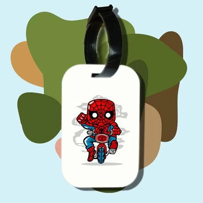 Thẻ hành lý cho túi xách balo du lịch in hình Super Heroes series - Spider plumber bik (nhiều màu)