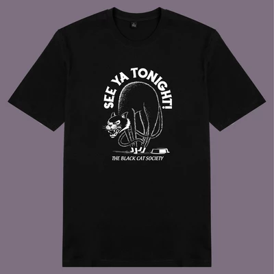 Áo thun unisex áo nam áo nữ cotton in hình Cat Lover series -Black Cat Society (nhiều màu)