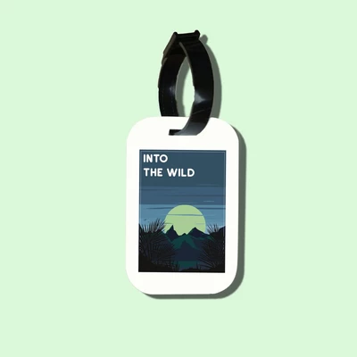 Thẻ hành lý chodole loại tag hành lý làm bằng gỗ ép cán nhựa cao cấp cho túi xách balo du lịch in hình Into the wild