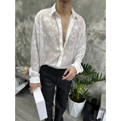 Áo ZOMBIE® White Rose Mesh Net Shirt