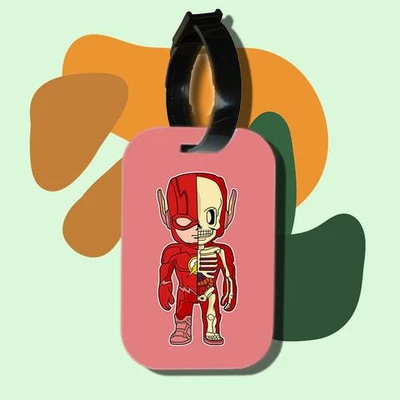 Thẻ hành lý cho túi xách balo du lịch in hình Half Skeleton - Flash man (nhiều màu)
