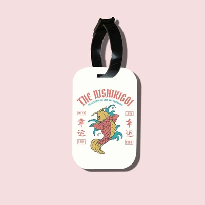 Travel tag cho túi xách/balo du lịch in hình Japanese Art - Wealth, Courage, Love and Friendship