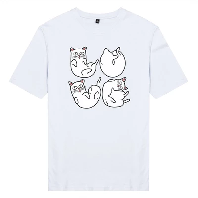 Áo thun tay ngắn unisex Chodole cho cả nam và nữ, chất liệu vải cotton in hình thú cưng Cat Lover series - Love