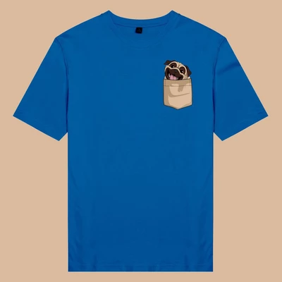 Áo thun unisex cotton in hình Pet lover Peekapoo - Silly Pug (nhiều màu)