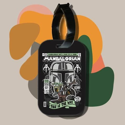 Thẻ hành lý cho túi xách balo du lịch in hình pop culture cartoon series - mandalorian (nhiều màu)