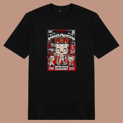 Áo thun unisex cotton ngắn tay in hình pop culture cartoon series - Freddie Mercury Bohemian Rhapsody