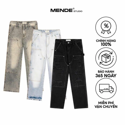 Jean Ống Rộng Wash Có Túi - 3 Màu Mende