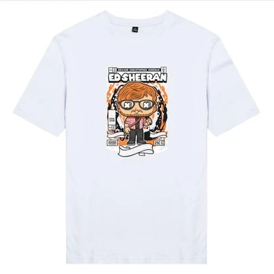 Áo thun ngắn tay unisex Chodole cho cả nam và nữ, chất liệu vải cotton in pop culture cartoon series - Ed Sheeran