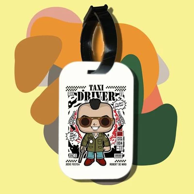 Thẻ hành lý cho túi xách balo du lịch in hình pop culture cartoon series - Taxi driver Robert De Niro (nhiều màu)
