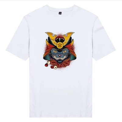 Áo thun unisex áo nam áo nữ cotton in hình Cat Lover series - Samurai Cat (nhiều màu)