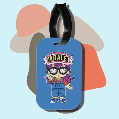 Thẻ hành lý chodole loại tag hành lý làm bằng gỗ ép cán nhựa cao cấp cho túi xách balo du lịch in hình arale