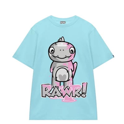 Áo thun | Áo phông nam nữ Dripping khủng long RAWR - XXME - màu xanh