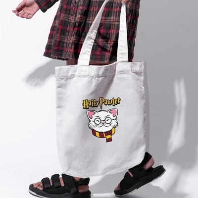 Túi vải tote bag của Chodole chất liệu túi canvas vải bố đẹp in hình độc đáo thú cưng Cat Lovers - Hairy Pawter