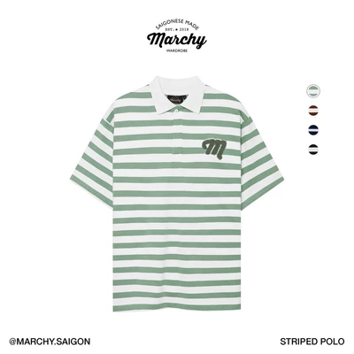 MARCHY - Striped Polo - Áo thun sọc có cổ