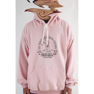 Áo hoodie unisex chodole chất liệu hoodie nỉ, đẹp form rộng cho cả nam và nữ in hình độc đáo In coffee we trust