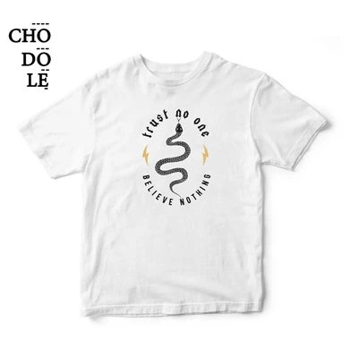 Áo thun tay ngắn unisex Chodole cho cả nam và nữ, chất liệu vải cotton in hình Trust NoOne.