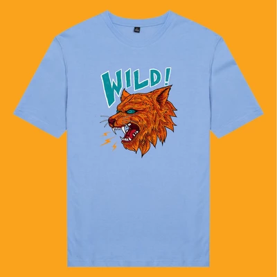 Áo thun tay ngắn unisex Chodole cho cả nam và nữ, chất liệu vải cotton in hình Go Wild (nhiều màu)