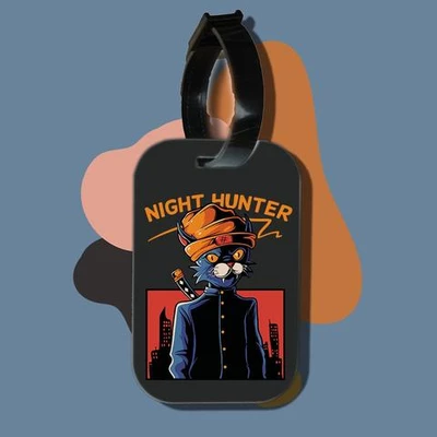 Thẻ hành lý chodole loại tag hành lý làm bằng gỗ ép cán nhựa cao cấp cho túi xách balo du lịch in hình night hunter