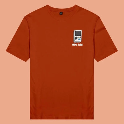 Áo thun ngắn tay unisex Chodole cho cả nam và nữ, chất liệu vải cotton in cotton 100% in hình 90s kid - Gameboy