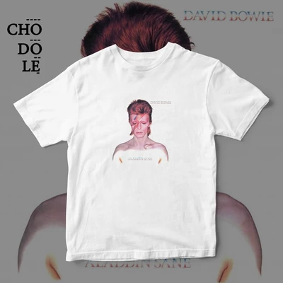 ÁO THUN UNISEX COTTON 100% IN HÌNH David Bowie - Aladdin Sane (Album cover)
