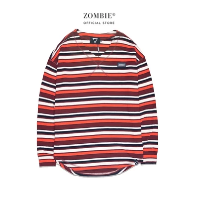 Áo ZOMBIE® V Striped Sweater In O/Brown