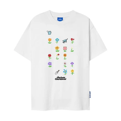 Áo thun unisex Pixel Garden màu trắng - Basic tee ONISM