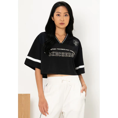 V Neck Crop Top Nữ Skechers Basketball Culture V Neck Crop Top - SL325W435-0018 Online Sale