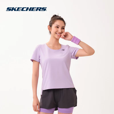 Áo Thun Tay Ngắn Nữ Skechers Running Performance Short Sleeve Tee - SP126W020-00EW