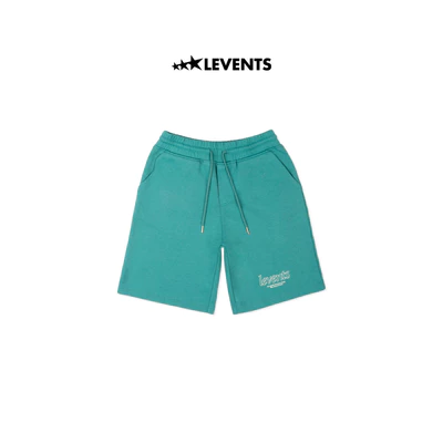 Quần Đùi Levents Play Logo/ Green Shortpants Nỉ Chân Cua