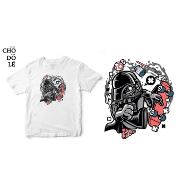 Áo thun unisex cotton 100% in hình Super Heroes Series - Vader Skater (nhiều màu)