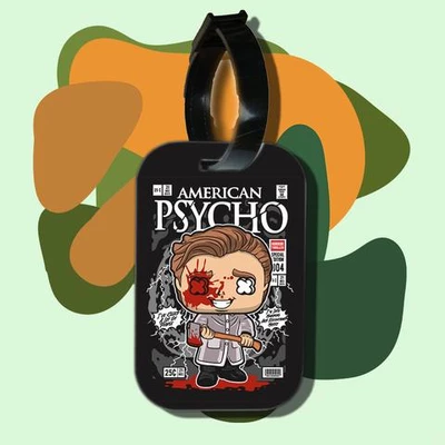 Thẻ hành lý cho túi xách balo du lịch in hình pop culture cartoon series - american psycho (nhiều màu)