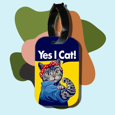 Thẻ hành lý cho túi xách balo du lịch in hình Cat Lover series - Yes, I Cat (nhiều màu)