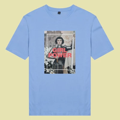 Áo thun unisex cotton in hình Girl Power