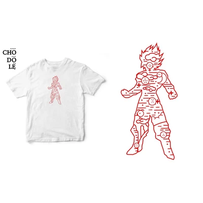 Áo thun tay ngắn unisex Chodole cho cả nam và nữ, chất liệu vải cotton in hình Dragonball