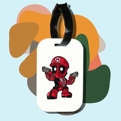 Thẻ hành lý cho túi xách balo du lịch in hình Super Heroes Mario Deadpool (nhiều màu)