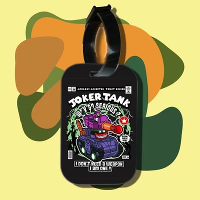 Thẻ hành lý cho túi xách balo du lịch in hình pop culture cartoon series - joker tank (nhiều màu)