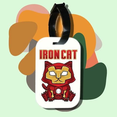Thẻ hành lý cho túi xách balo du lịch in hình Cat Lover series - Iron Cat (nhiều màu)