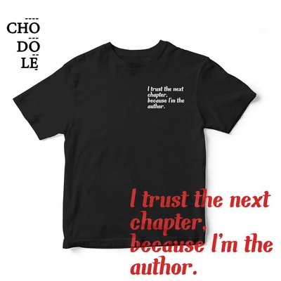 Áo thun tay ngắn unisex Chodole cho cả nam và nữ, chất liệu vải cotton in chữ cà khịa - because i am the author